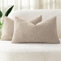 Bouclé Cushion Covers - Twin-Pack - Oatmeal - 30cm x 50cm