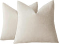 Chenille Haze - European Pillowcases - Pack of 2 - Oatmeal, 65cm x 65cm
