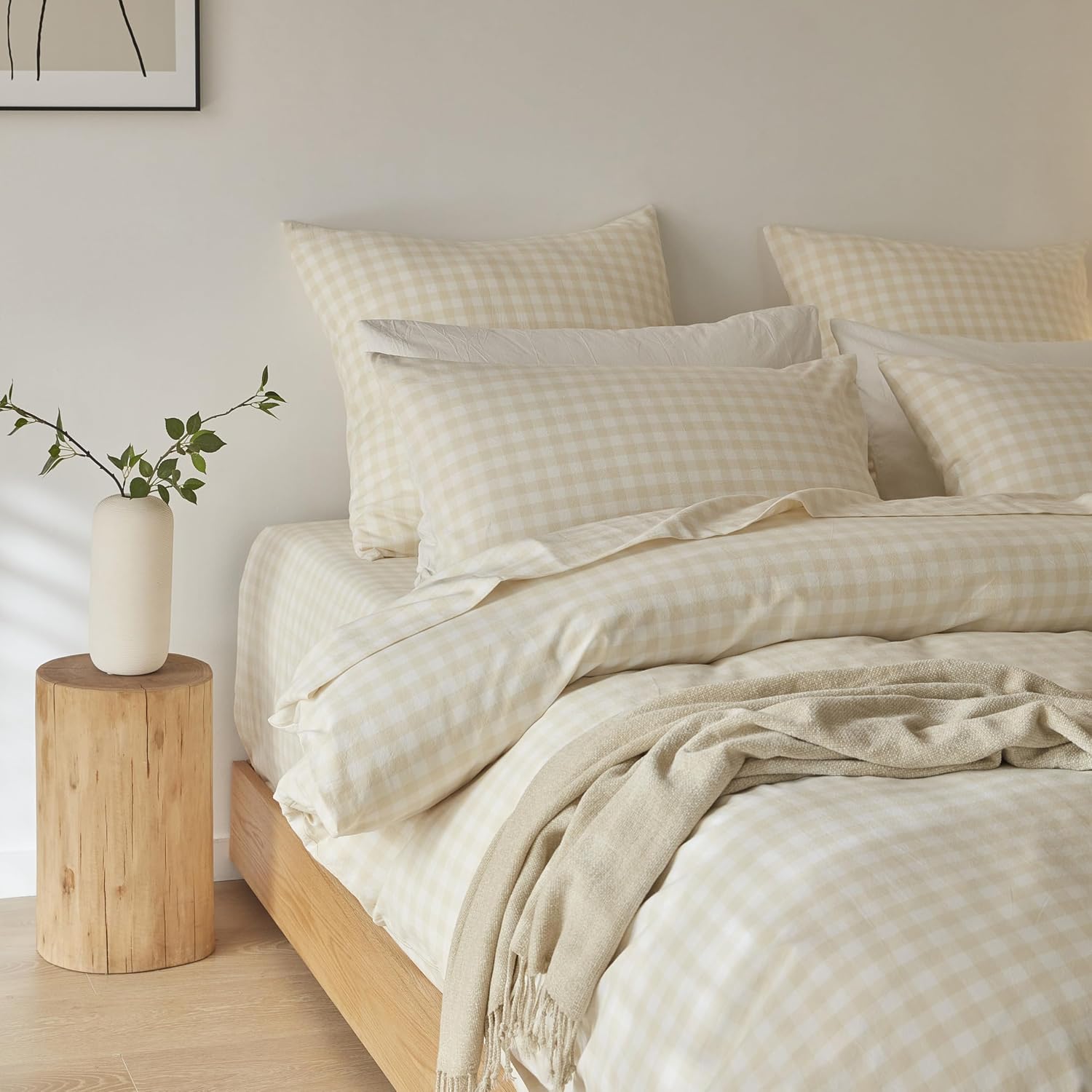 Yarn-Dyed Vintage Washed Cotton Quilt Cover Set - Oatmeal