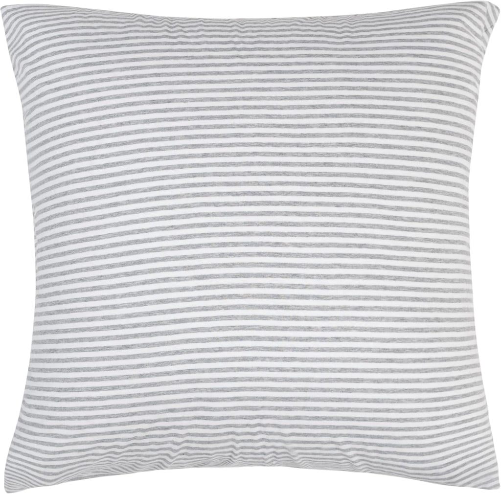 100% Jersey Cotton European Pillowcase - Grey Stripe