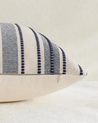 Heritage Linear Woven Cushion Covers - Twin-Pack - Indigo, 30cm x 50cm