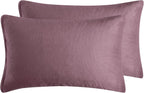 Teddy Sherpa Standard Pillowcases - Twin-Pack - Mauve - 48cm x 73cm