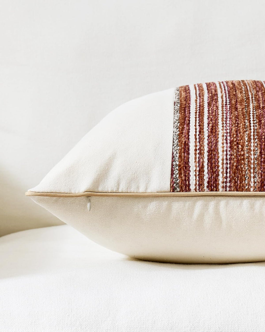 Wabi Stripe Cushion Covers - Twin-Pack - Terracotta, 45cm x 45cm