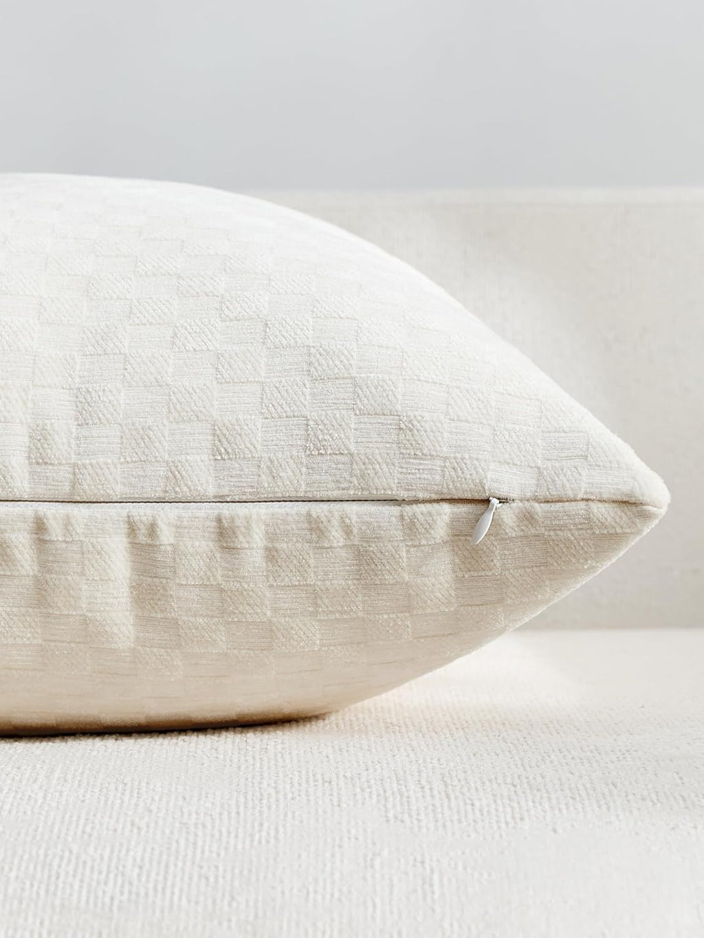 Chenille Waffle Cushion Covers - Twin-Pack - Oatmeal, 30cm x 50cm