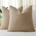 Bouclé Cushion Covers - Twin-Pack - Camel - 45cm x 45cm