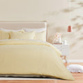 Yarn-Dyed Microfibre Stripe Quilt Cover Set - Yellow
