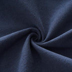 Linen-Cotton European Pillowcases - Soft & Breathable with Hidden Zipper Design - Navy, 65x65cm