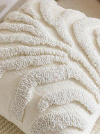 Tufted Leaf Cushion Covers - Twin-Pack - Snow, 45cm x 45cm