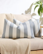 Striped Outdoor Waterproof Cushion Covers Silver 30x50cm