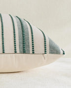 Heritage Linear Woven Cushion Covers - Twin-Pack - Forest Green, 30cm x 50cm