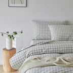 Yarn-Dyed Vintage Washed Cotton Quilt Cover Set - Sage