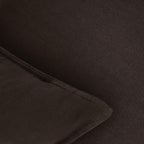 Linen-Cotton European Pillowcases - Soft & Breathable with Hidden Zipper Design - Dark Brown, 65x65cm