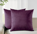 Velvet Cushion Covers - Twin-Pack - Plum