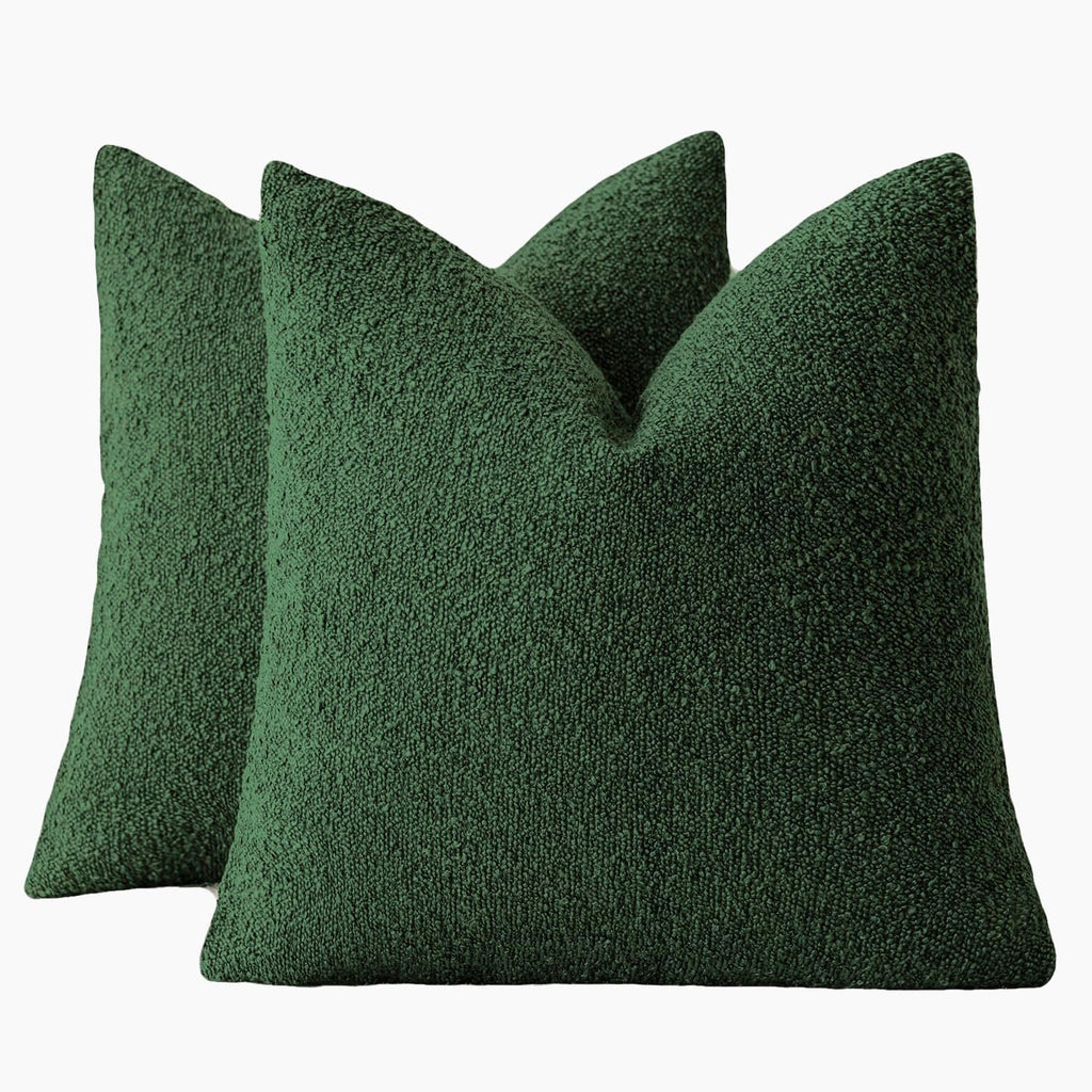 Boucle European Pillowcases - Forest - Twin Pack