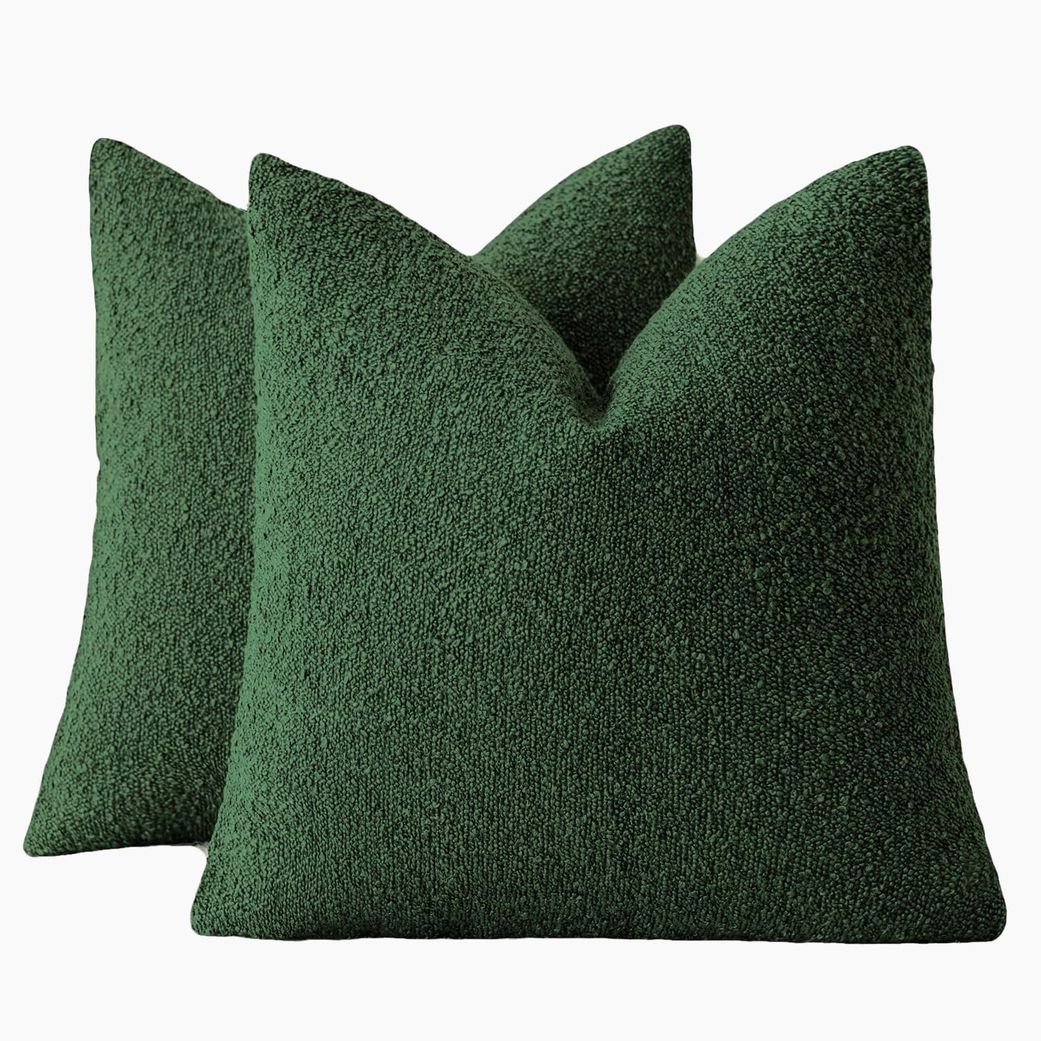 Boucle European Pillowcases - Forest - Twin Pack