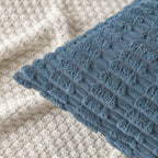 Boho Corduroy Cushion Covers - Twin-Pack - Dusty Blue - 45cm x 45cm