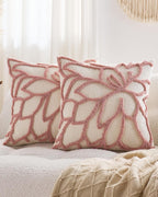 Tufted Rose Cushion Covers - Twin-Pack - Pink, 45cm x 45cm