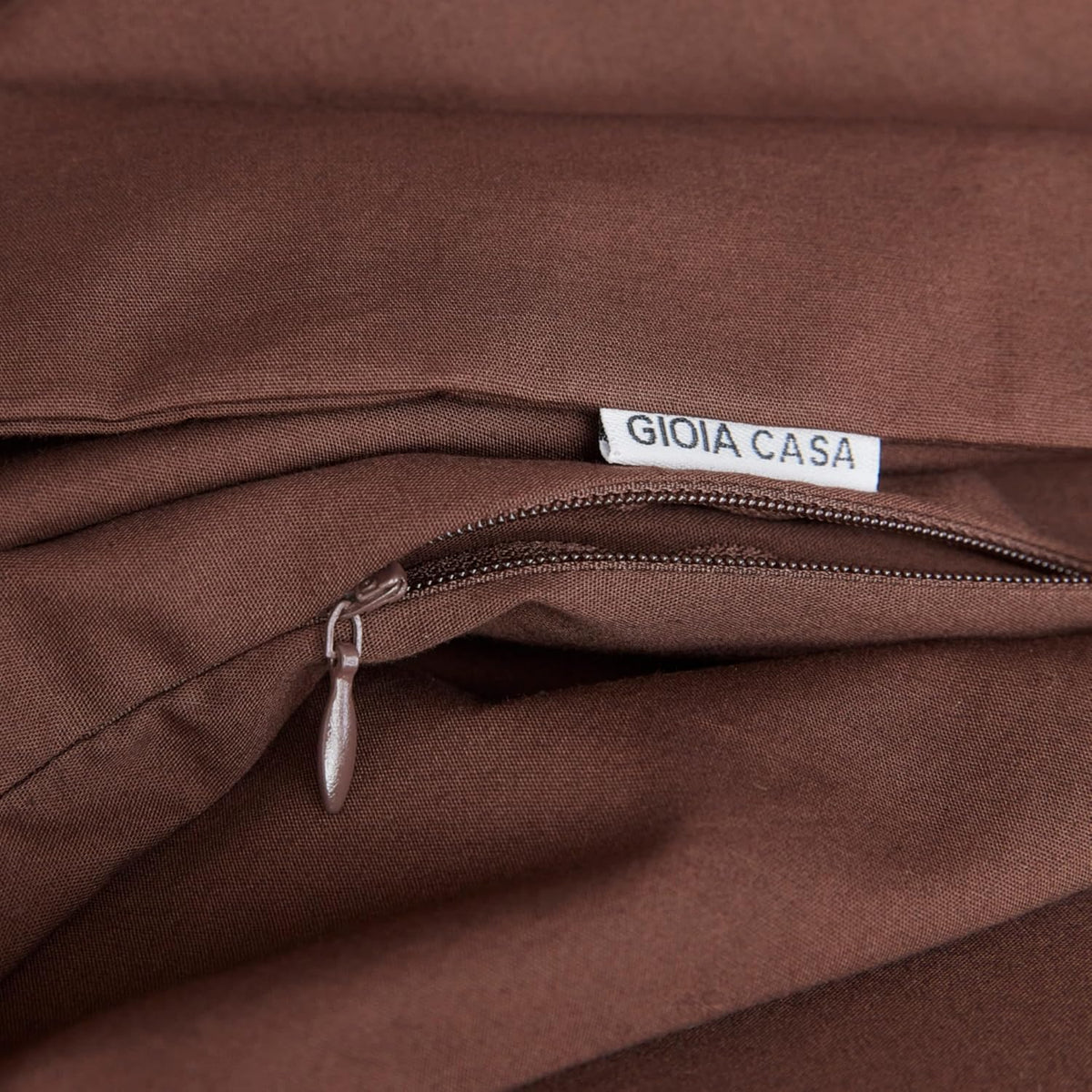 Vintage Washed Cotton Quilt Cover Set - Dark Brown