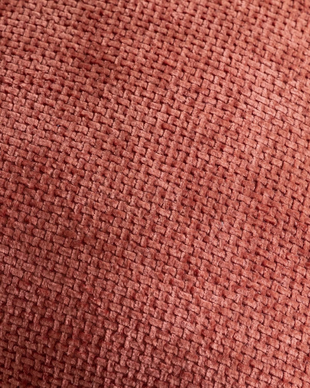 Chenille Grid - European Pillowcases - Pack of 2 - Terracotta, 65cm x 65cm