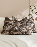 Vintage Botanical Chenille Cushion Covers - Twin-Pack - Brown, 30cm x 50cm
