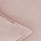 Linen-Cotton European Pillowcases - Soft & Breathable with Hidden Zipper Design - Pink, 65x65cm