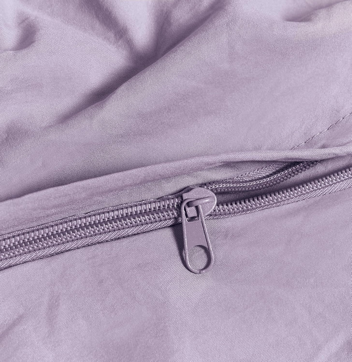 Vintage Washed Microfibre Quilt Cover Set - Lilac