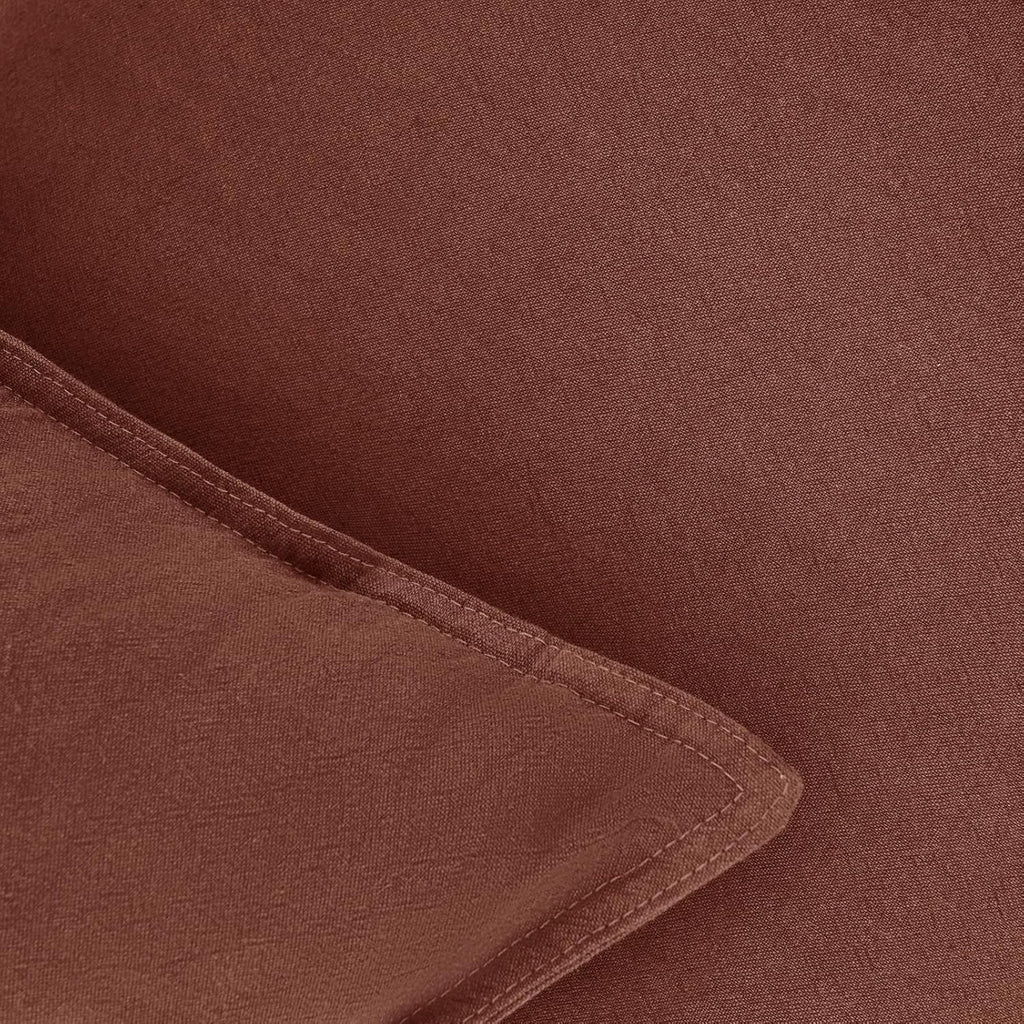 Linen & Cotton Blend Cushion Covers - Twin-Pack - Brick