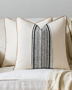 Wabi Stripe Cushion Covers - Twin-Pack - Black, 45cm x 45cm