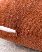Chenille Haze-Textured Cushion Covers - Pack of 2 - Burnt Orange, 45cm x 45cm