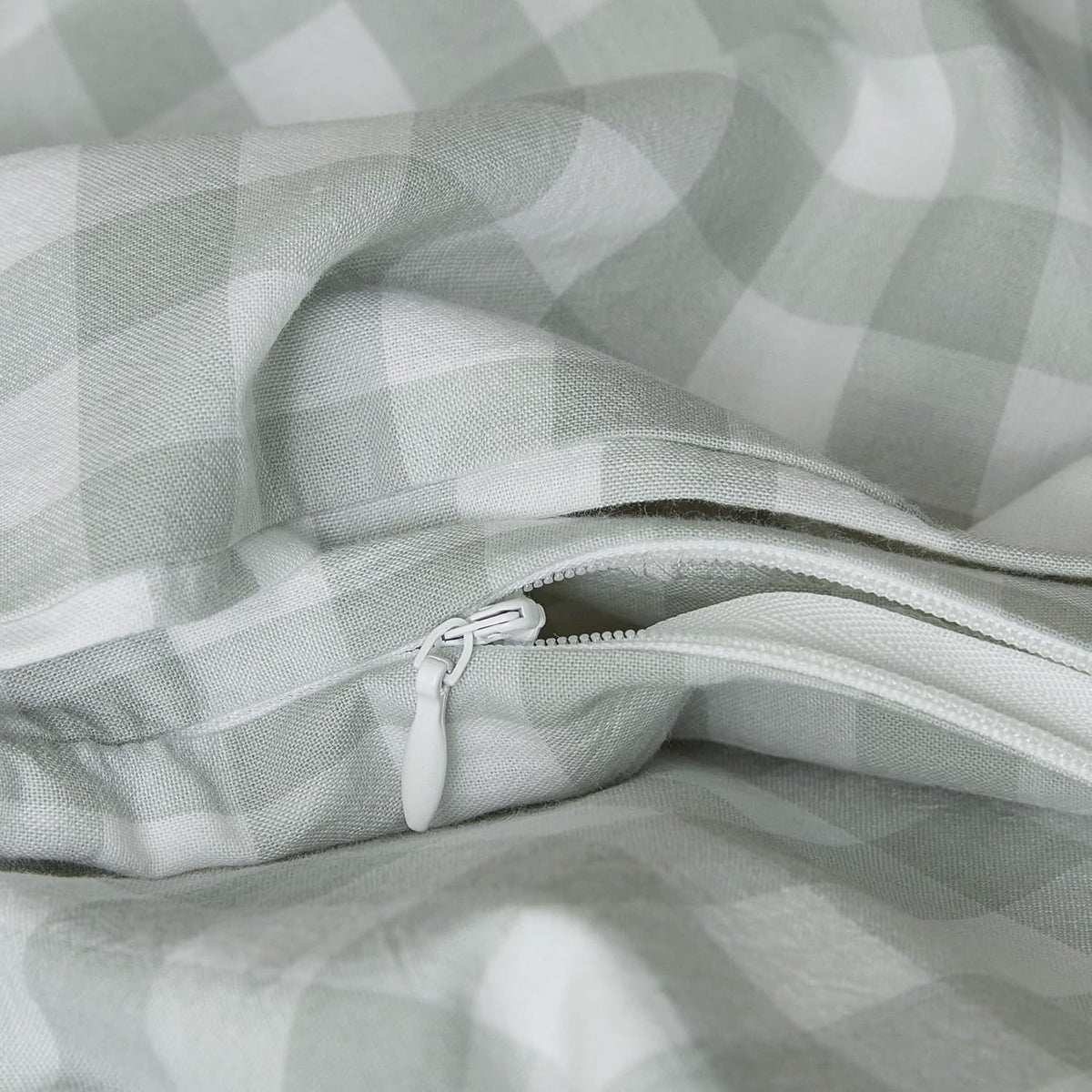 Yarn-Dyed Vintage Washed Cotton Quilt Cover Set - Sage