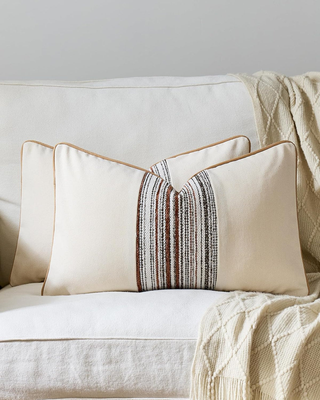 Wabi Stripe Cushion Covers - Twin-Pack - Multicolour, 30cm x 50cm