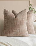 Chenille-Textured Cushion Covers - Twin-Pack - Camel, 45cm x 45cm