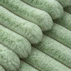 Faux Fur Cushion Covers - Twin-Pack - Sage - 30cm x 50cm
