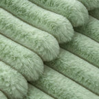 Faux Fur European Pillowcases - Sage - 65x65cm