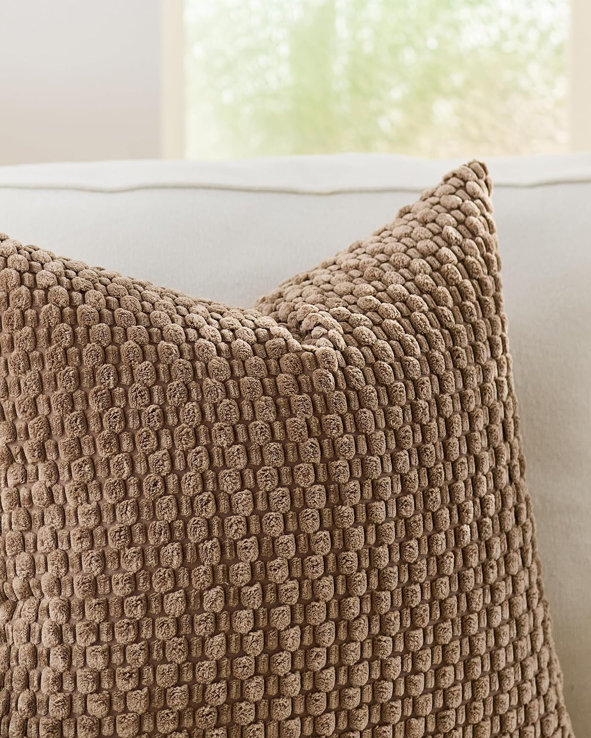 Bubble Corn Cushion Covers - Twin-Pack - Taupe, 45cm x 45cm