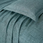 Yarn-Dyed Microfibre Stripe Quilt Cover Set - Green
