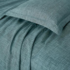 Linen Like Bed Quilt Cover Set – Green