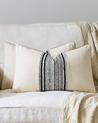Wabi Stripe Cushion Covers - Twin-Pack - Black, 30cm x 50cm