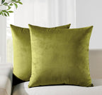 Velvet Cushion Covers - Twin-Pack - Green