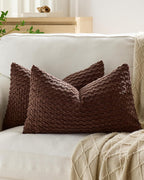 Bubble Corn Cushion Covers - Twin-Pack - Brown, 30cm x 50cm
