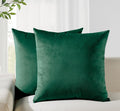 Velvet Cushion Covers - Twin-Pack - Emerald Green