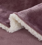 Teddy Sherpa Standard Pillowcases - Twin-Pack - Mauve - 48cm x 73cm