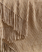 Chenille Knitted Throw - Natural, 130x170cm