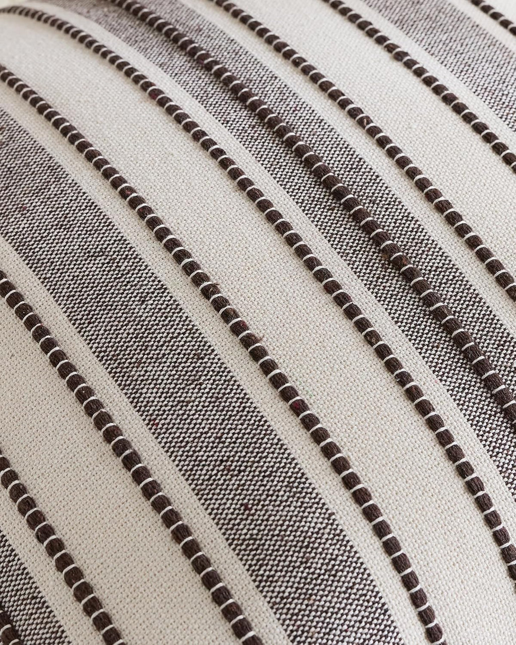 Heritage Linear Woven Cushion Covers - Twin-Pack - Brown, 30cm x 50cm