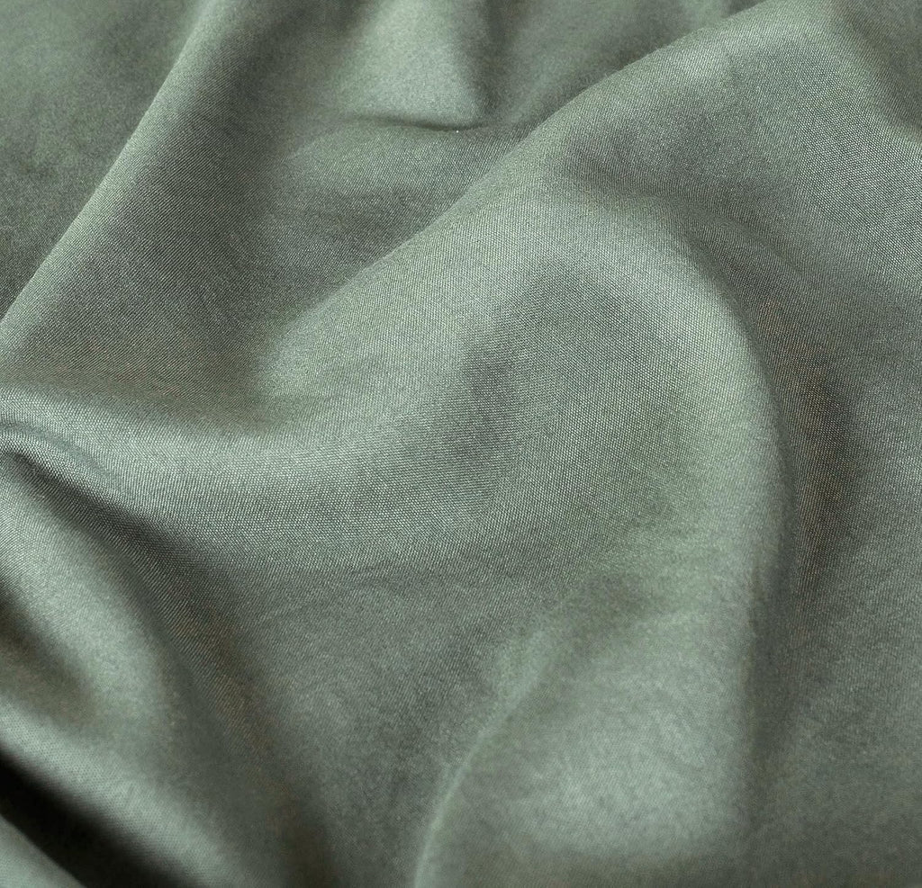 Vintage Washed Microfibre Quilt Cover Set - Khaki Green