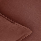Linen-Cotton European Pillowcases - Soft & Breathable with Hidden Zipper Design - Brick, 65x65cm