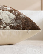 Vintage Floral Chenille Cushion Covers - Twin-Pack - Brown, 45cm x 45cm