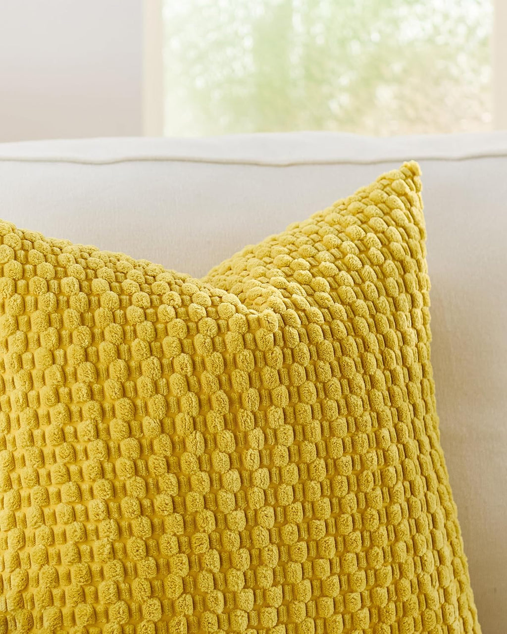 Bubble Corn Cushion Covers - Twin-Pack - Mustard, 45cm x 45cm
