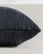 Linen Blend Striped Cushion Covers, Set of 2, Blue, 30x50cm