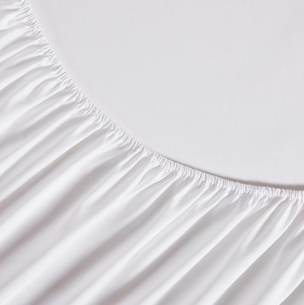 Vintage Washed Cotton Fitted Sheet Combo Set - White